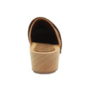 Maja Wood Open Back Rustic Brown Top Grain