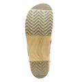 Maja Wood Open Back Leather Clogs in NEON Pink (Ltd Edition)
