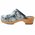 BJORK BJORK Maja Wood Abby Printed Leather Clogs