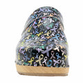 BJORK BJORK Maja Wood Hope Ribbons Printed Leather Clogs