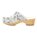 Maja Open Back Tropical Leather Clogs