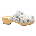 Maja Open Back Tropical Leather Clogs