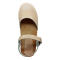BJORK BJORK ALMA Swedish Wood Clog Sandals in Veg Tan Leather