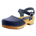 ALMA Swedish Wood Clog Forest Nubuck Leather Sandals