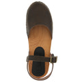 ALMA Swedish Wood Clog Brown Leather Sandals