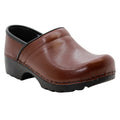 Women's Swedish Professional Brown Leather Clogs