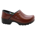 Women's Swedish Professional Brown Leather Clogs