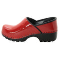 BJORK Women's Swedish Professional Red Patent Leather Clogs