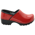 BJORK Women's Swedish Professional Red Patent Leather Clogs
