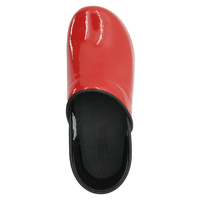 KARIN Swedish Women's Pro Red Patent Leather Clogs
