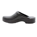 Flex Pro Open Back Black Leather Clogs