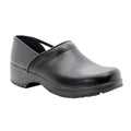 Flex Pro Closed Back Black Leather Clogs