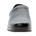 Men's Flex Pro Closed Back Black Leather Clogs