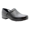 Men's Flex Pro Closed Back Black Leather Clogs