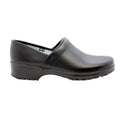 Men's Flex Pro Closed Back Black Leather Clogs