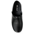 Men's Flex Pro Closed Back Black Leather Clogs