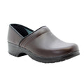 Flex Pro Closed Back Brown Leather Clogs
