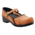 MARCELLA Mary Jane Caramel Veg Tan Leather Clogs