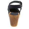 BJORK BJORK MARGARETA Swedish Wood Clog Sandals in Oiled Leather