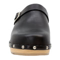 BJORK BJORK Anna Wood Open Back Full Grain Natural Leather Clogs