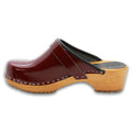 BJORK BJORK LEIA Wood Classic Open Back Patent Leather Clogs