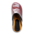 BJORK BJORK LEIA Wood Classic Open Back Patent Leather Clogs