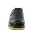 BJORK BJORK LEIA Wood Classic Open Back Patent Leather Clogs