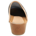 BJORK BJORK Maja Wood Open Back Clogs in Nude Leather