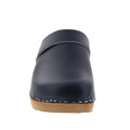 Maja Wood Open Back Leather Clogs
