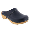 Maja Wood Open Back Leather Clogs