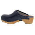 Maja Wood Open Back Leather Clogs