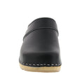 Maja Wood Open Back Leather Clogs