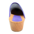 BJORK BJORK Maja Wood Open Back Leather Clogs in Purple
