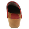 Maja Wood Open Back Leather Clogs