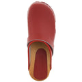 Maja Wood Open Back Leather Clogs