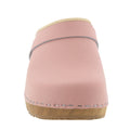 Maja Wood Open Back Leather Clogs