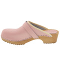 Maja Wood Open Back Leather Clogs