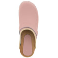 Maja Wood Open Back Leather Clogs