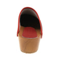 Emma Wood Open Back Red Polka Dots Leather Clogs