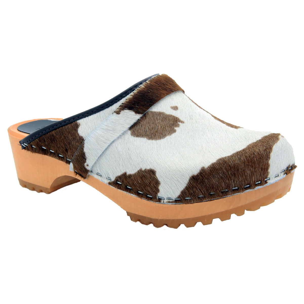 Safari Wood Open Back Brown Cow Leather Clogs – BJORK Swedish Comfort