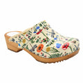 BJORK BJORK Dahlia Wood Open Back Leather Clogs