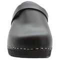 KLÄGN KLÄGN Men's Axel Leather Open Back Wooden Clogs