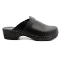 KLÄGN KLÄGN Men's Axel Leather Open Back Wooden Clogs