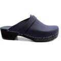 BJORK KLÄGN Men's Axel Leather Open Back Wooden Clogs