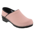 Professional ELLA Pink Leather Clogs