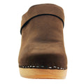 TIA Wooden Clogs in Oiled Leather