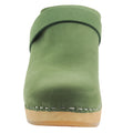 TIA Wooden Clogs in Oiled Leather