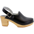 BJORK BJORK SVEA Wood Fashion Clog Sandals in Leather