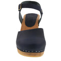 BJORK BJORK MARGARETA Swedish Wood Clog Sandals in Oiled Leather