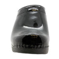 BJORK BJORK Elly Open Back Black Patent Leather Clogs